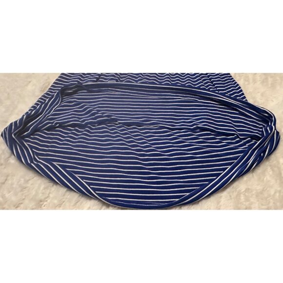 Women's Merona Sundress Blue w/White Stripes Rayon Spandex Blend Junior's Size M - Picture 11 of 12